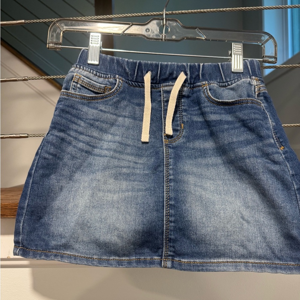 Girls  GAP Denim Skirt with Drawstring Waist - medium